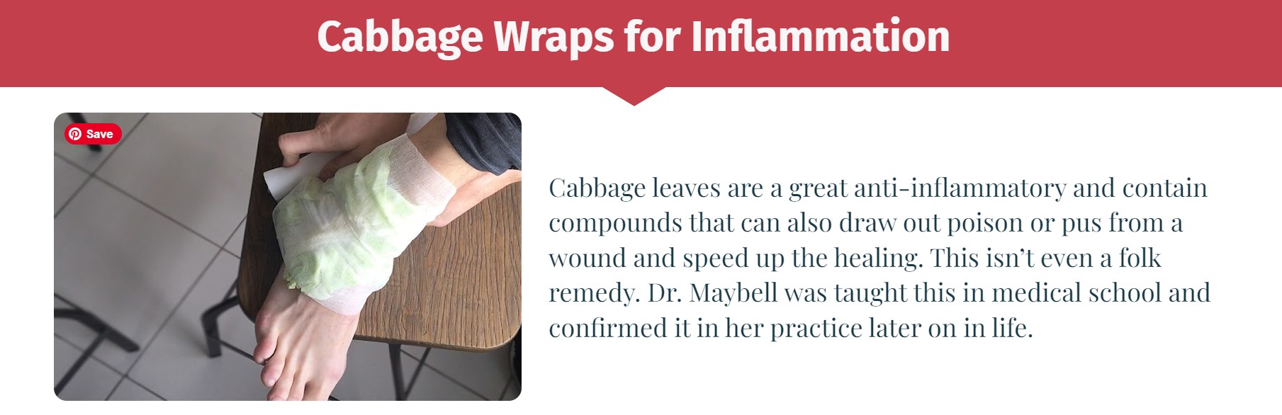 Home Doctor Book - Cabbage Wraps
