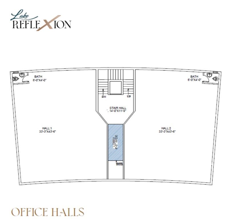 Lake Reflexion at Downtown Parkview Islamabad lop-Office Halls Layout