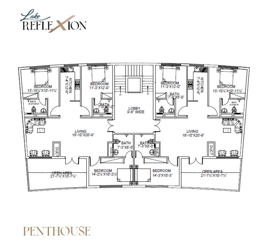 Lake Reflexion at Downtown Parkview Islamabad -Penthouse Layout