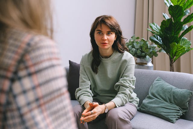 Woman going through personality assessment