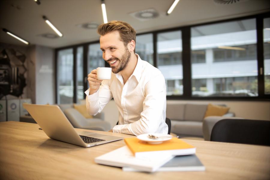Man smiling with turning hobbies into profits
