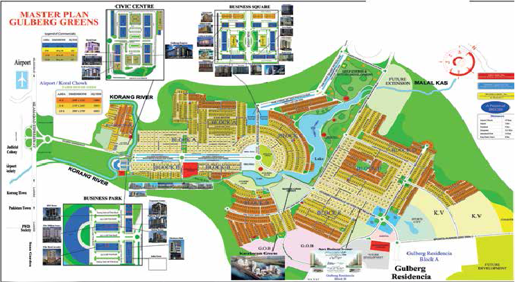 Gulberg Residencia Islamabad Map