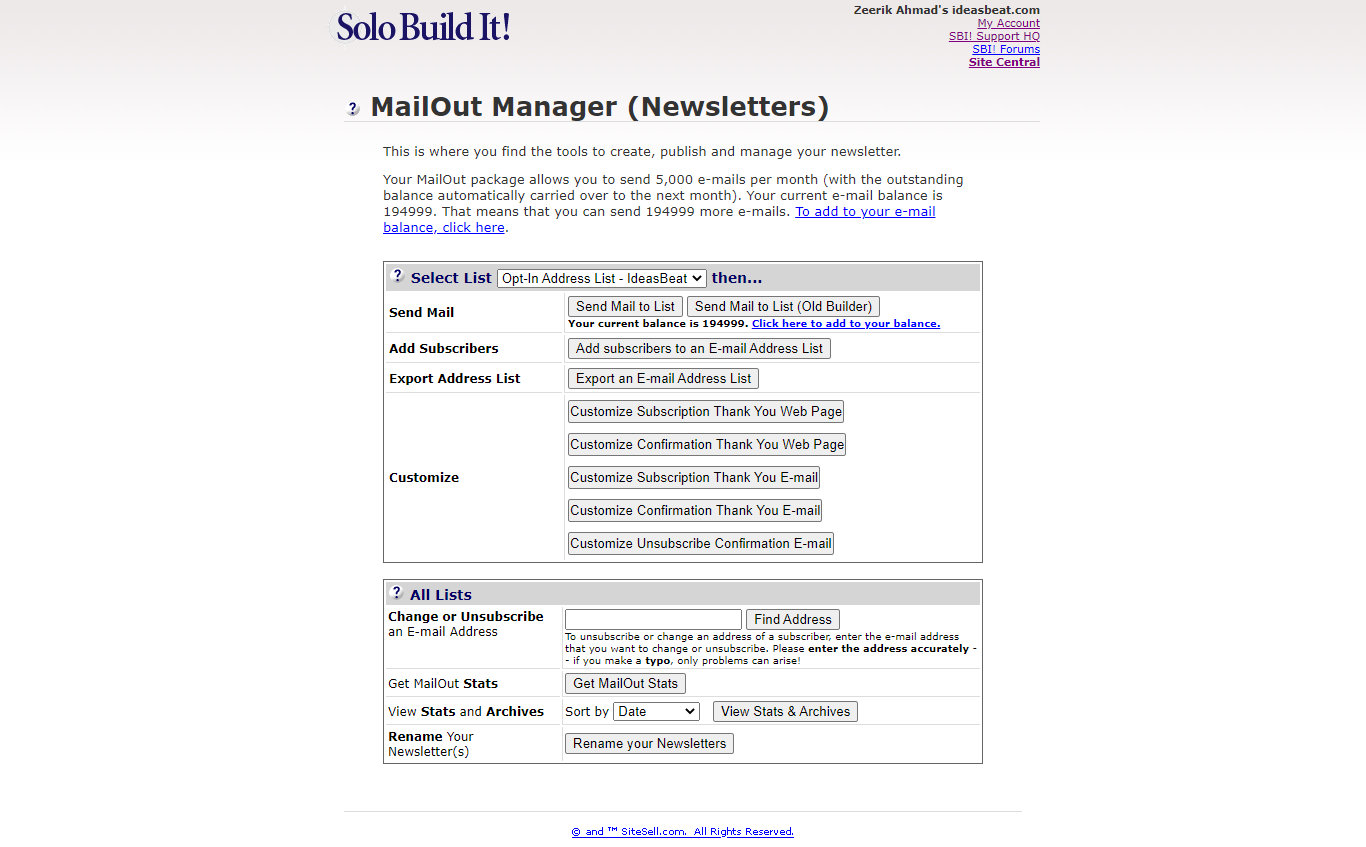 Solo Build It Newsletter Module