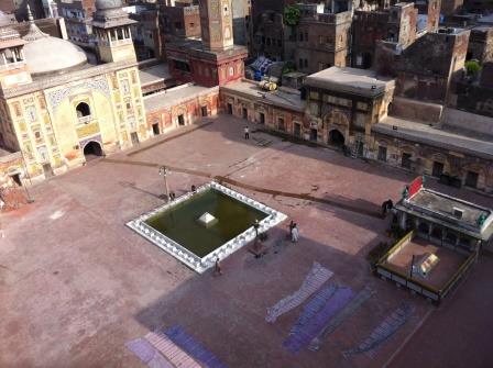 Wazir Khan Mosque aerial view